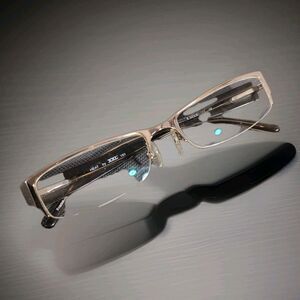 Heat XXL Collection S. Gold Half Rim Eyeglass Frames Only 57-18-150 Flex Hinge